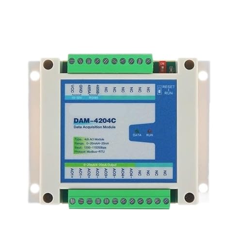 RS485 zu 4-Kanal 4-20mA Stromausgang zu analogem Modbus-RTU-Kommunikations-Slave-Protokoll AO-Ausgangsmodul von MONIZMVC