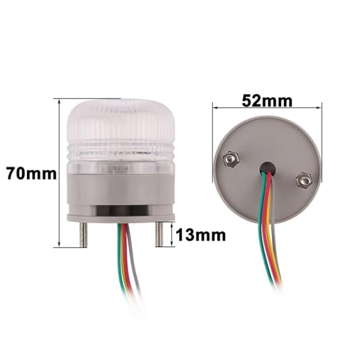 Rot Gelb Grün 3in1 Blinkende Signal Warnung Licht DC12V24V LED Anzeige Lampe Mit Summer/Kein ton Kleine Sicherheit Alarm Licht(Sound-Steady Lamp_24V) von MONIZMVC
