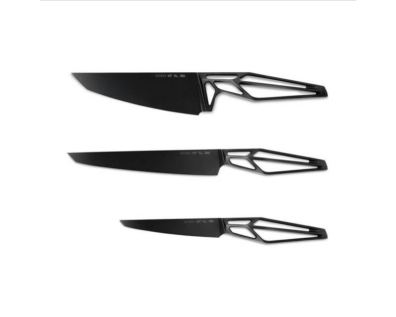 MONO Kochmesser Mono - SK59 Black 3er Messerset von MONO