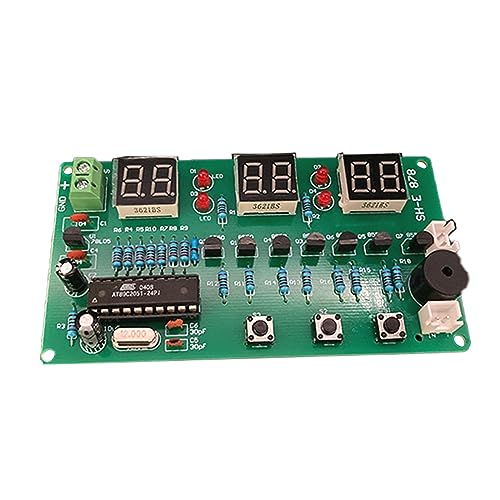 MONOJLY DIY Kits AT89C2051 Elektronische Uhr, 6 Bits, digitale Röhre, LED-Anzeige, Suite, elektronische Module, Teil und Komponente DC5V-12V von MONOJLY