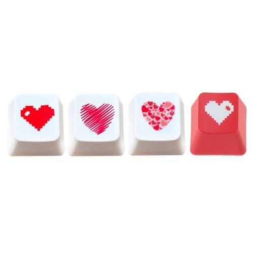 MONOJLY Game Keyboard Keycap PBT OEM R4 Directions Keycaps for Mechanical Keyboard Replacement Part Keycaps Heart Shaped von MONOJLY