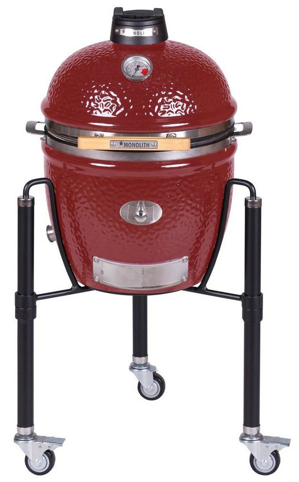 MONOLITH Keramikgrill Monolith Grill Junior PRO Serie 2.0 Rot - MIT Gestell von MONOLITH