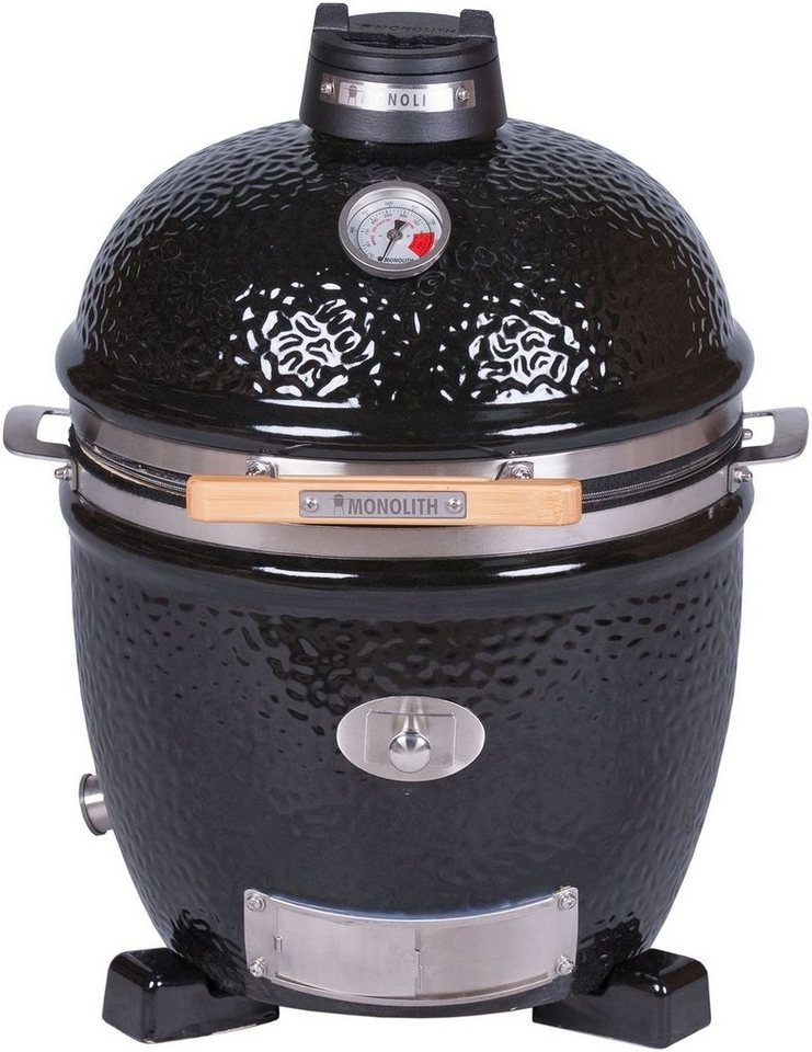 MONOLITH Keramikgrill Monolith Grill Junior PRO Serie 2.0 Schwarz - OHNE Gestell von MONOLITH