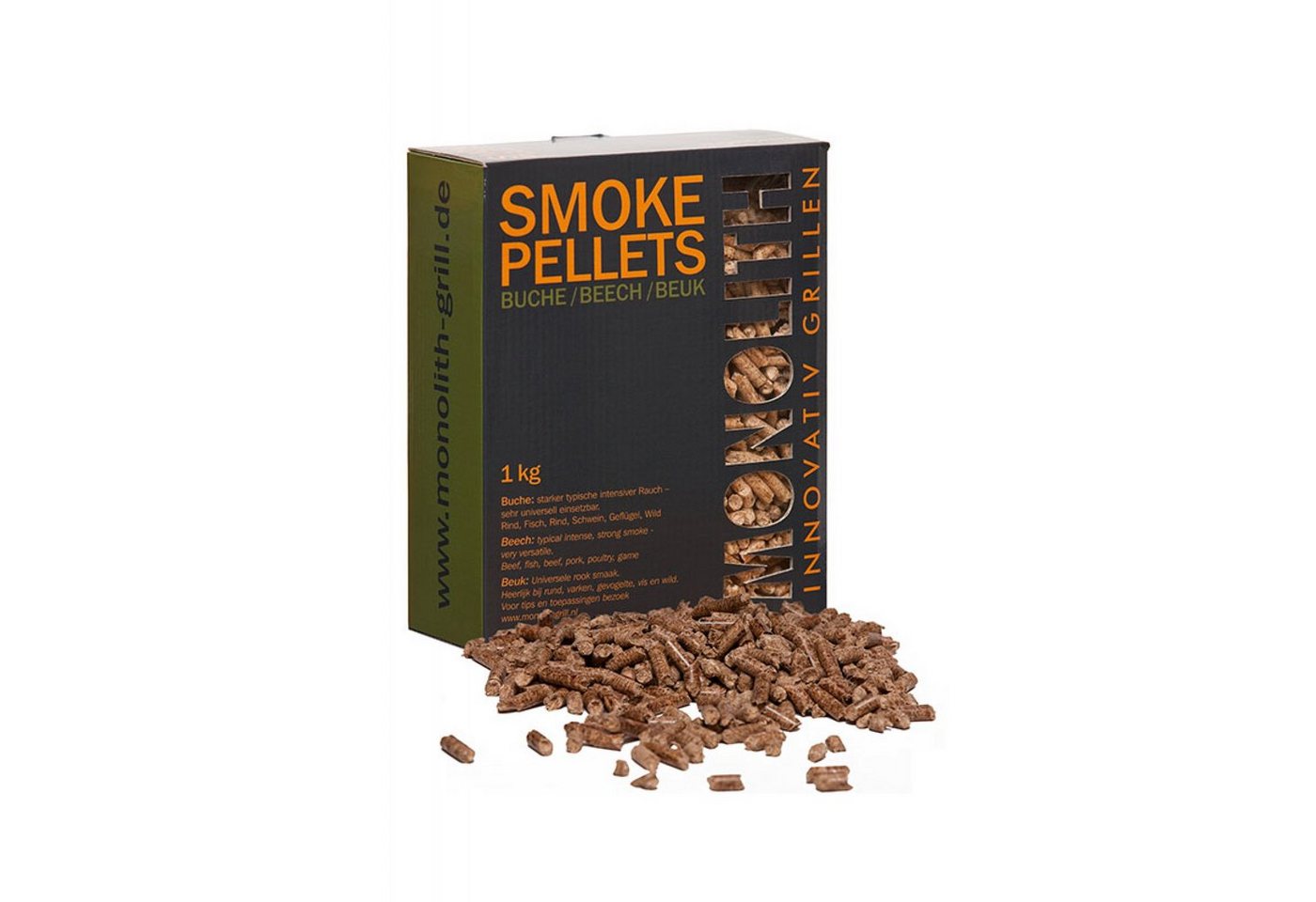 MONOLITH Keramikgrill Monolith Smoke Pellets Grillpellets Räucherpellets Buche (Beech) 1 von MONOLITH