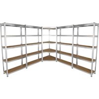 1 x Eckregal Lagerregal 90cm & 4 x Lagerregal Regaleinheit 90cm im Set Stahl mdf 1 x Eckregal Lagerregal 90cm & 4 x Lagerregal Regaleinheit 90cm im Set Stahl mdf von MONSTER RACKING