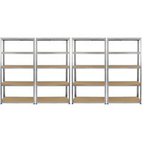 Monster Racking - 4 x Verzinktes Garagenregal Stahlregal Industrieregal Werkstattregal Steckregal von MONSTER RACKING
