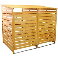 Monster Racking - Mülltonnenbox Mülltonnenverkleidung Doppelbox Müllbox Mülltonnenabdeckung Holz von MONSTER RACKING