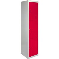 Monster-shop - 1x Schließfachschrank Spind Metallschrank Stahlschrank Umkleide Rot 3-türig Monster-shop - 1x Schließfachschrank Spind Metallschrank Stahlschrank Umkleide Rot 3-türig von MONSTER-SHOP