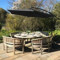 3m freitragender Sonnenschirm Freischwinger Gartenschirm mit Kippfunktion und Hülle im Set Schwarz von MONSTER-SHOP