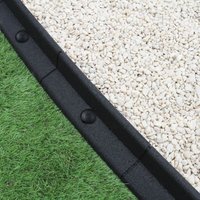 4x Rasenkanten Beeteinfassung Mähkante Rasenabgrenzung Kanteneinfassung Schwarz von MONSTER-SHOP
