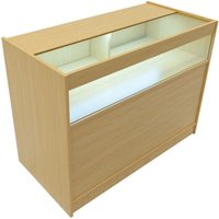 Ahorn-LED-Ladentheke B1200 – Abschließbare Aufbewahrungseinheit I Glasvitrine Ahorn-LED-Ladentheke B1200 – Abschließbare Aufbewahrungseinheit I Glasvitrine von MONSTER SHOP