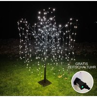 Beleuchteter Trauerweidenbaum 180cm LED-Trauerweide Schwarz mit 400 kaltweißen LEDs 8m Kabel 6 / 18 Stunden Zeitschaltuhr Timer - Schwarz von MONSTER SHOP