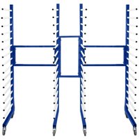 Kombi-Trockenwagen Trockenständer Lacktrockenwagen x2 & inkl. 2-Wege-Anschlussstück Verbindungsset 4 robuste 360°-Rollen 15 Ebenen pro Gestell Mobil von MONSTER SHOP