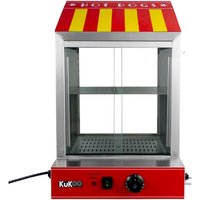 KuKoo Elektrischer Würstchenwärmer Wurstwärmer Hot Dog Wärmer mit Wagen Ständer Bockwurstwärmer Hotdog Maschine Verkaufswagen Edelstahl Hot Dog Stand von MONSTER SHOP