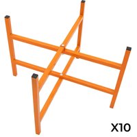 Mörtelbrettständer x 10, 500 mm hoch, klappbar, Stahl, für Maurer und Verputzer von MONSTER SHOP