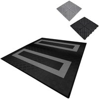 Monster Shop - Belüftete ineinandergreifende Bodenfliesen mit Kanten, 165 Schwarz und 60 Grau Monster Shop - Belüftete ineinandergreifende Bodenfliesen mit Kanten, 165 Schwarz und 60 Grau von MONSTER SHOP