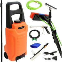 Maxblast Fensterreinigungsset 30L rollbarer Reinigunswagen Reinigungswasserwagen Transportwagen Systemwagen & 7,3m Wasserführende Teleskopstange von MONSTER SHOP