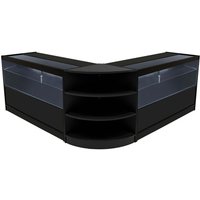 Monster Shop - Schwarzes Verkaufstheken-Set Andromeda LED-Beleuchtung C1500 LM60 Abschließbare von MONSTER SHOP