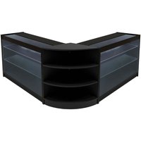 Monster Shop - Schwarzes Verkaufstheken-Set Apollo LED-Licht K1200 LM60 Display mit 3 Ebenen von MONSTER SHOP