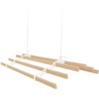 Monster Shop - Wäscheständer i Deckenrollen i 6 Latten i viktorianischer Wäschetrocknerständer, 1,8 m, Elfenbeinfarben von MONSTER SHOP