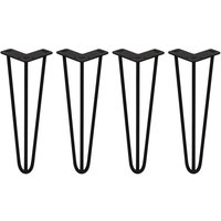 4 x 35.5cm Hairpin Leg Tischbeine Haarnadelbeine Stuhlbein Möbelfüße Kufen Stahl von SKISKI