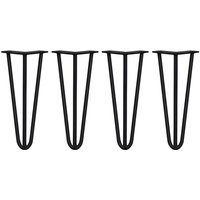 4 x 30.5cm Hairpin Leg Tischbeine Haarnadelbeine Stuhlbein Möbelfüße Kufen Stahl von SKISKI
