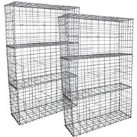 Monster-shop - 6 x Gabionen Stein Schüttkorb Hochbeet Gabionenkörbe Sichtschutz Drahtkorb Zaun von MONSTER-SHOP
