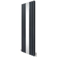Paneelheizkörper + Spiegel & Chrom Thermostatventile Anthrazitgrau 1800 x 565mm von MONSTER-SHOP