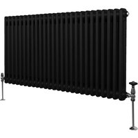 Monster-shop - Traditioneller 2-Spalten-Heizkörper Zentralheizung Horizontal Schwarz 600x1192mm von MONSTER-SHOP