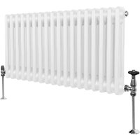 Traditioneller 2-Spalten-Heizkörper Zentralheizung Horizontal Weiß 300 x 832mm von MONSTER-SHOP