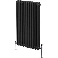 Monster-shop - Traditioneller 3-Spalten-Heizkörper Zentralheizung Vertikal Schwarz 1500x562mm von MONSTER-SHOP