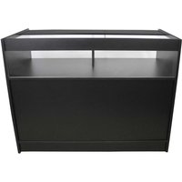 MonsterShop B1200 Laden-Theke Verkaufstheke Verkaufstisch Theke Tresen Empfang Rezeption Büronöbel Ladenmöbel 120cm b x 60cm t x 90cm h in Schwarz von MONSTER SHOP