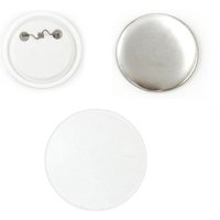 Pixmax 25mm Button Abzeichen Anstecker Anstecknadeln Buttons Pins Buttonrohlinge Rohlinge für Buttonmaschine Buttonpresse - Weiß von MONSTER SHOP