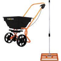 Rasennivellierer und Rotationssteuer 50 cm Planierrechen Orange von MONSTER SHOP