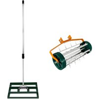 Rasenrakel 50cm und rollender Rasenlüfter Grün 1.9m von MONSTER SHOP