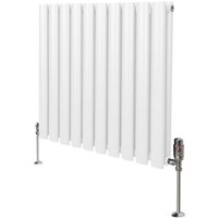 Röhrenheizkörper Oval & Chrom Thermostatventile Modern Weiß 600 x 600mm Röhrenheizkörper Oval & Chrom Thermostatventile Modern Weiß 600 x 600mm von MONSTER-SHOP