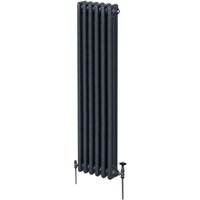 Traditioneller 3-Spalten-Heizkörper Zentralheizung Anthrazitgrau 1800 x 292mm von MONSTER-SHOP