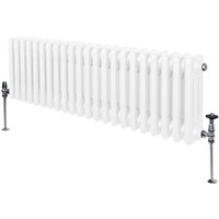 Monster-shop - Traditioneller 3-Spalten-Heizkörper Zentralheizung Horizontal Weiß 300 x 1012mm von MONSTER-SHOP