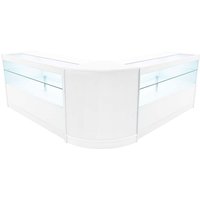 Weißes Ladentresen-Set Selene LED-Beleuchtung C1500 CM60 Einzelhandelsdisplay von MONSTER SHOP