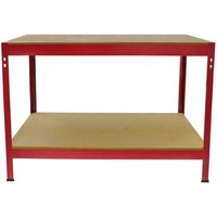 Werkbank Werktisch 120cm Arbeitstisch Garage Werkstatt Arbeitsplatte Rot Werkbank Werktisch 120cm Arbeitstisch Garage Werkstatt Arbeitsplatte Rot von MONSTER SHOP