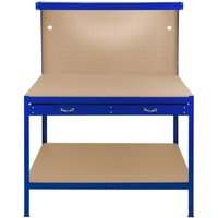 Monster Shop - Werktsich Werkbank Arbeitstisch Blau Werkstatt Lochwand Schublade Licht diy von MONSTER SHOP