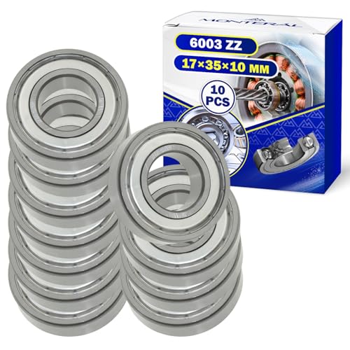 10 Stück Kugellager 6003 ZZ für den Motor mit Größe 17x35x10 mm - MONTERAL 10 Stück Kugellager 6003 ZZ für den Motor mit Größe 17x35x10 mm - MONTERAL von MONTERAL