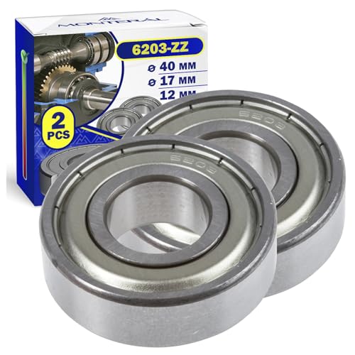 2 Stück Kugellager 6203ZZ für den Motor mit Größe 17x40x12 mm - MONTERAL von MONTERAL