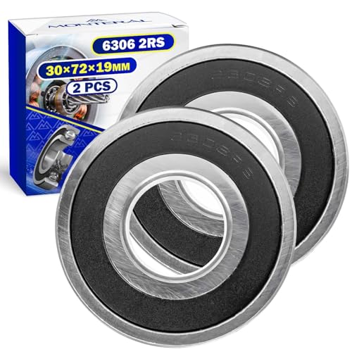 2 Stück Kugellager 6306 2RS für den Motor mit Größe 30x72x19 mm - MONTERAL von MONTERAL