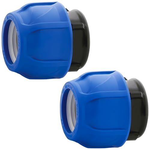 2 Stück Stopfen Ø 25 mm aus Polypropylen PP Fitting für Polyethylen PE Rohr - MONTERAL von MONTERAL