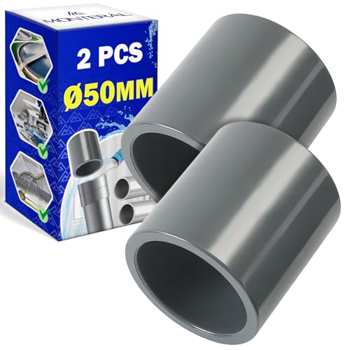 2 Stück Verbinder Ø 50 mm Hergestellt aus PVC mit Innengewinde auf Beiden Seiten für den Anschluss von Druckrohrleitungen - MONTERAL 2 Stück Verbinder Ø 50 mm Hergestellt aus PVC mit Innengewinde auf Beiden Seiten für den Anschluss von Druckrohrleitungen - MONTERAL von MONTERAL