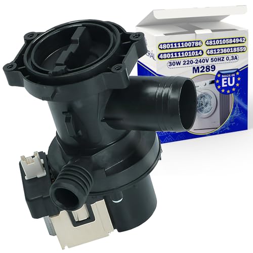 Ablaufpumpe für Waschmaschine M289 30W 220-240V 50HZ 0,3A mit Originalcode 480111100786 481010584942 480111101014 481236018559 für Whirlpool - MADE IN EU - Garantie 10 Jahre - MONTERAL Ablaufpumpe für Waschmaschine M289 30W 220-240V 50HZ 0,3A mit Originalcode 480111100786 481010584942 480111101014 481236018559 für Whirlpool - MADE IN EU - Garantie 10 Jahre - MONTERAL von MONTERAL
