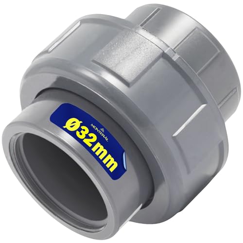 Abnehmbare Muffe PVC U Ø 32 mm Besteht aus 3 Teilen und Wird mit Klebstoff Montiert - Garantie 10 Jahre - MONTERAL von MONTERAL