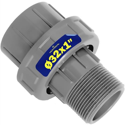 Abnehmbare Muffe PVC U Ø 32 mm x 1” Besteht aus 3 Teilen - Hat eine Klebeverbindung und Innengewinde - Garantie 10 Jahre - MONTERAL Abnehmbare Muffe PVC U Ø 32 mm x 1” Besteht aus 3 Teilen - Hat eine Klebeverbindung und Innengewinde - Garantie 10 Jahre - MONTERAL von MONTERAL