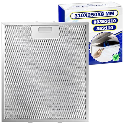 Aluminium Anti Fett Filter für Dunstabzugshaube 310x250x8 mm mit dem Originalcode 00353110 353110 für Bosch für Siemens für Neff für Constructa – MONTERAL Aluminium Anti Fett Filter für Dunstabzugshaube 310x250x8 mm mit dem Originalcode 00353110 353110 für Bosch für Siemens für Neff für Constructa – MONTERAL von MONTERAL